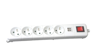 Bloc multiprise 5 prises + prise USB